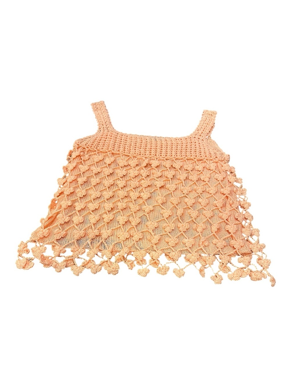 Girls Crochet Tank Top - Peach